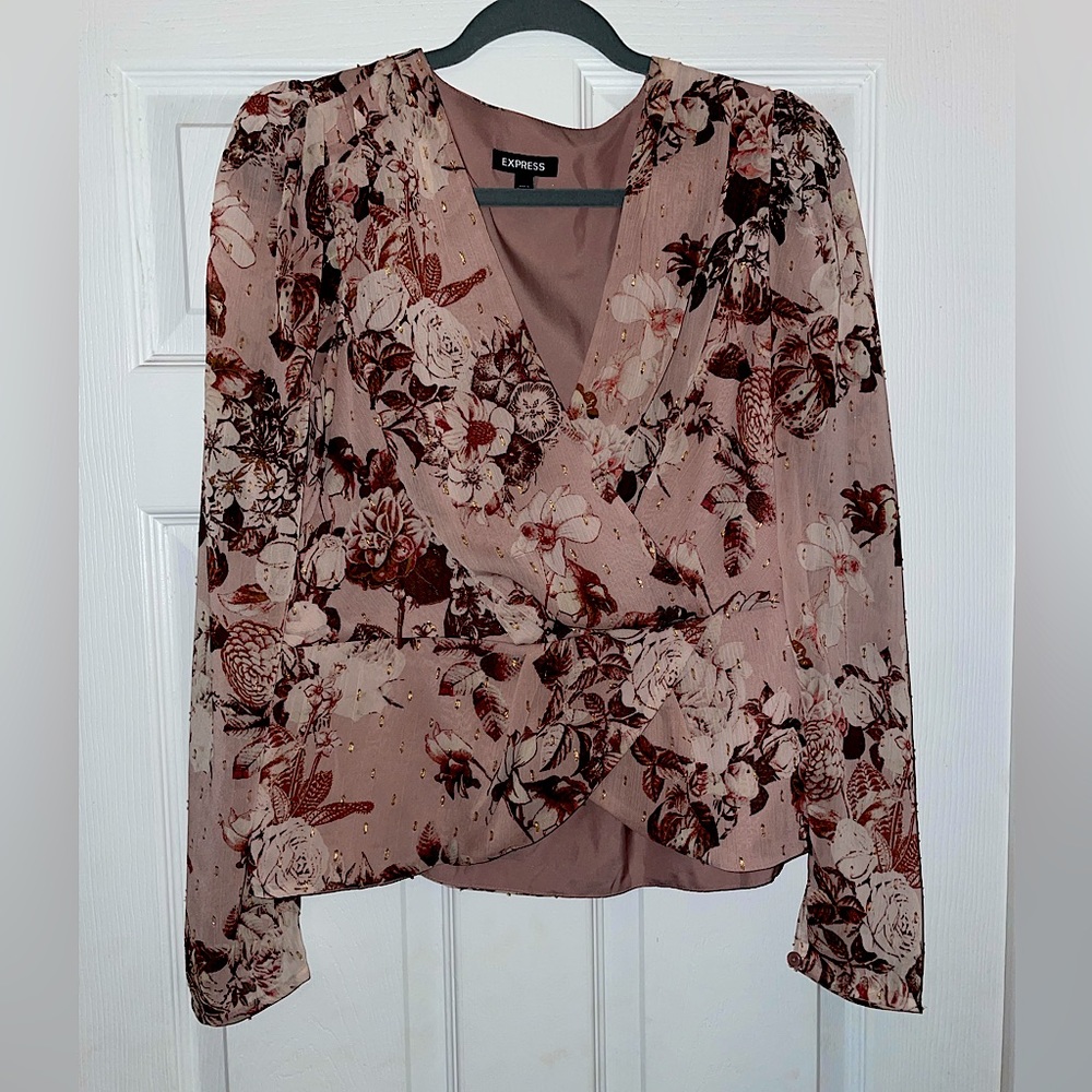Pink floral shirt